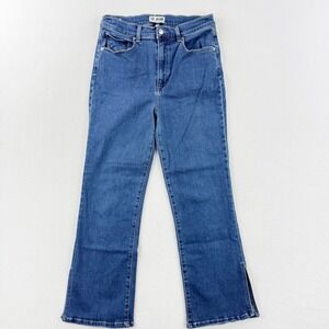 LE JEAN Stella Crop Flare Jeans Size‎ 29 Womens Split Hem Denim RTR
